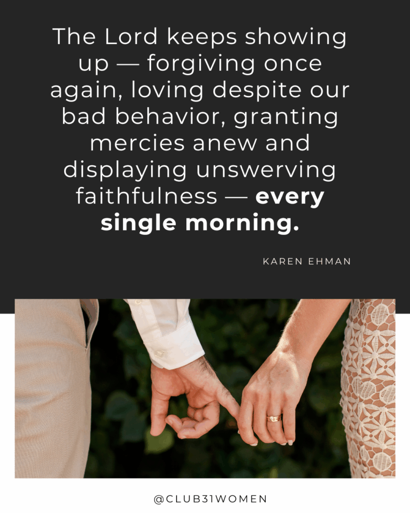 Learn to show steadfast love and forgiveness in marriage when you want to quit, with biblical encouragement from Lamentations 3:22-23.
